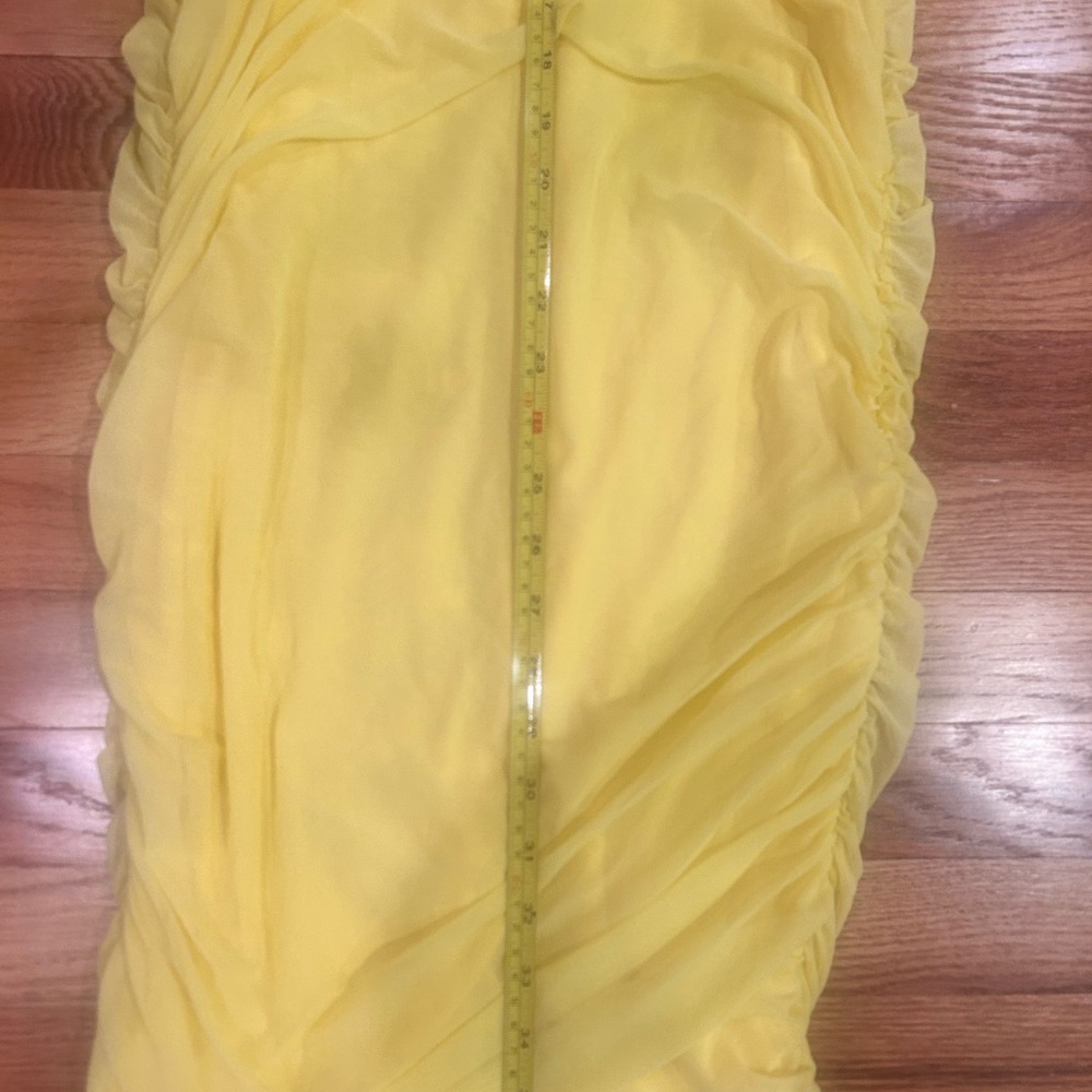 Yellow Ruched Dress - Picture 4 of 7